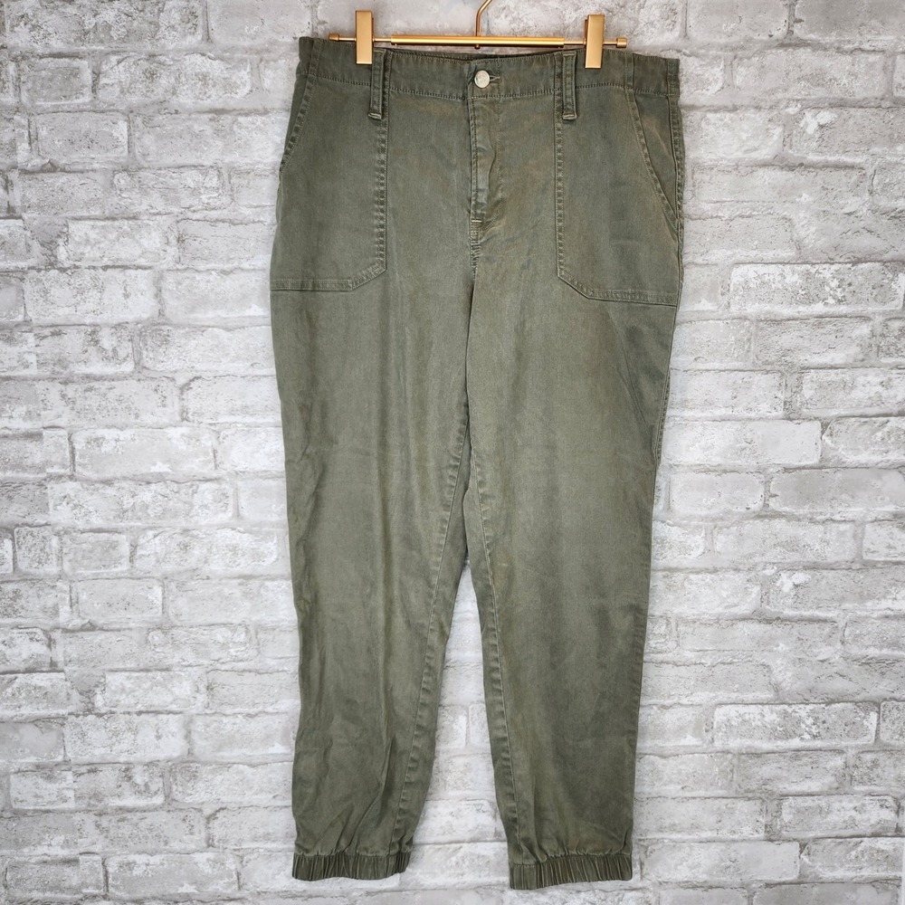 Tommy Bahama Jogger Pants Olive Green Tencel Blend Utility Casual Size 10